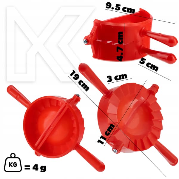 KADAX Dumplingform, Dumplingskärare, Dumplingmaskin, Form, 2 st.