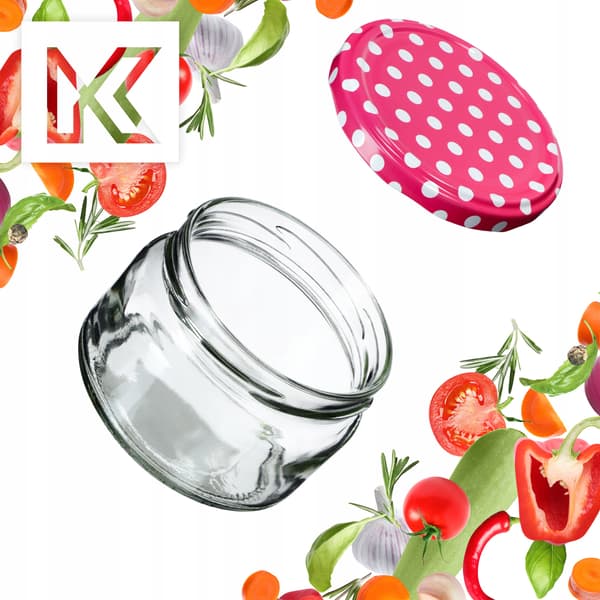 KADAX Denia purkituspurkit 250ml 50kpl 82mm + kansi "Pink peas"