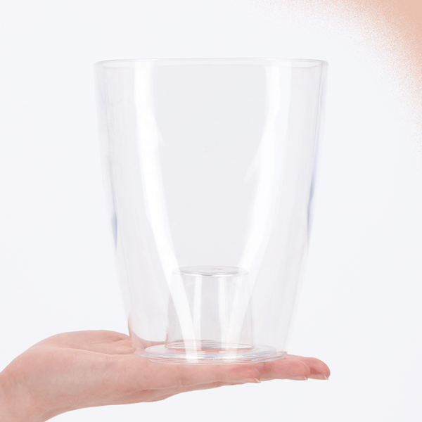 KADAX Urtepottedæksel til Orkideer, Plastikplanter, Farveløs, 13 cm