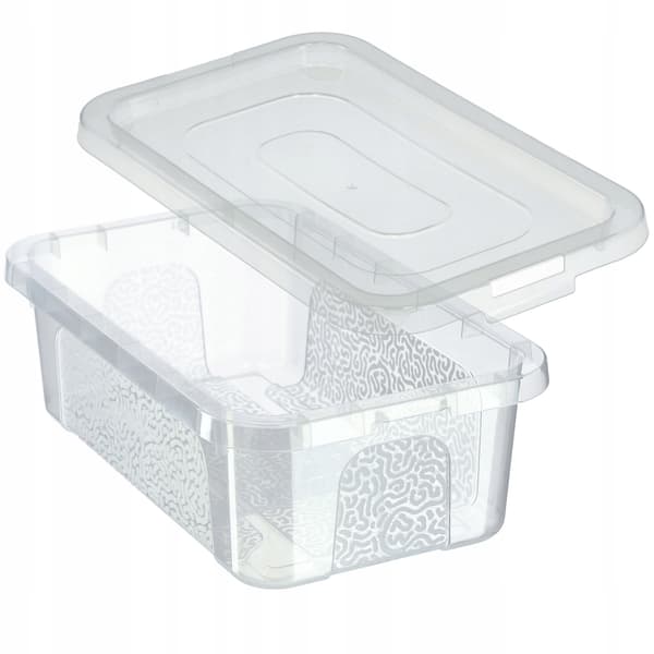 KADAX 4,5L plastbehållare med lock, transparent, låsbar, organizerbox