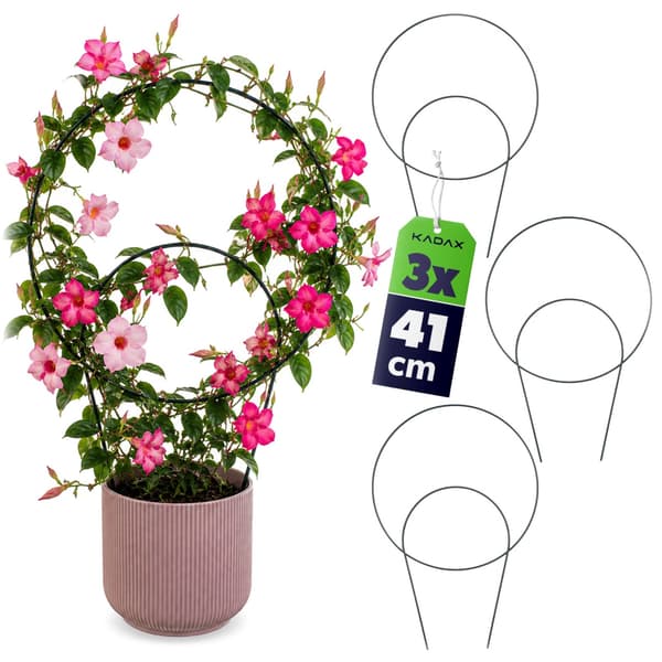 KADAX Stöd för växter och blommor Metallstege, set om 3