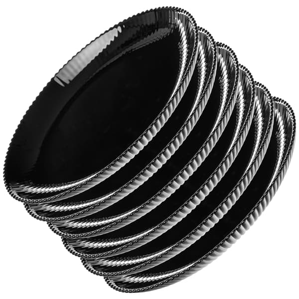 KADAX 6x Desserttallrikar 19 cm Kaktallrikar Räfflade Glastallrikar Små
