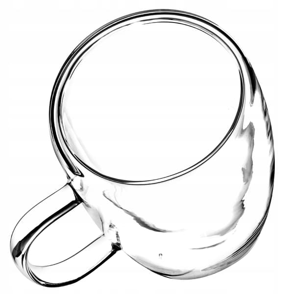 KADAX Termoglas för kaffe, te, latte, 350 ml dubbelväggiga muggar, 4 st