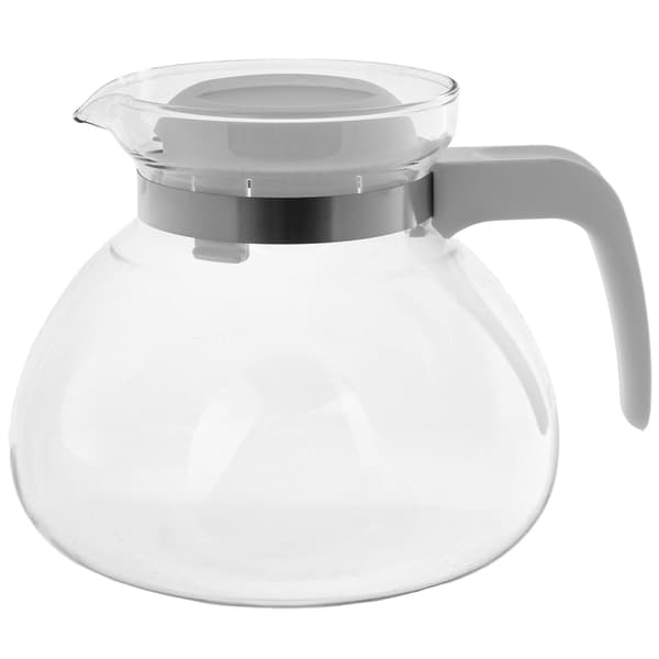 KADAX Glaskanna med te och kaffe 1,7 l värmebeständig för drycker med lock vit