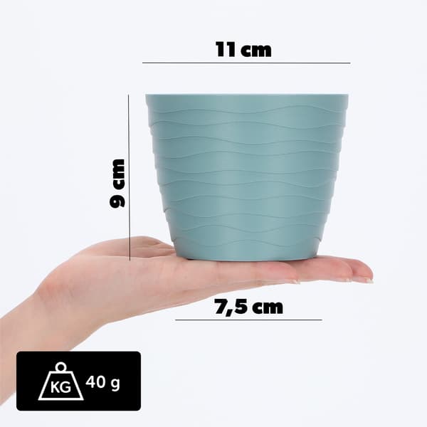 KADAX Urtepotte Låg Grøn Rund 11cm Plast