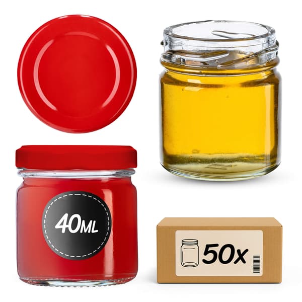 KADAX 50x Jar 40ml + Fi43 korkki hunajamausteille