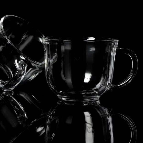 KADAX Winter Tea Kaffeglas 480 ml Glas med Handtag 4-delars Koppset