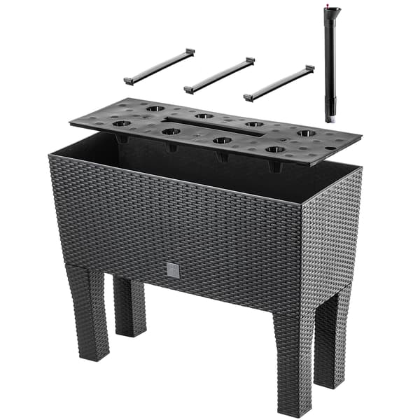 KADAX Urtepotte Havepotte + Indsats Blomsterkasse på Ben Antracit 80cm