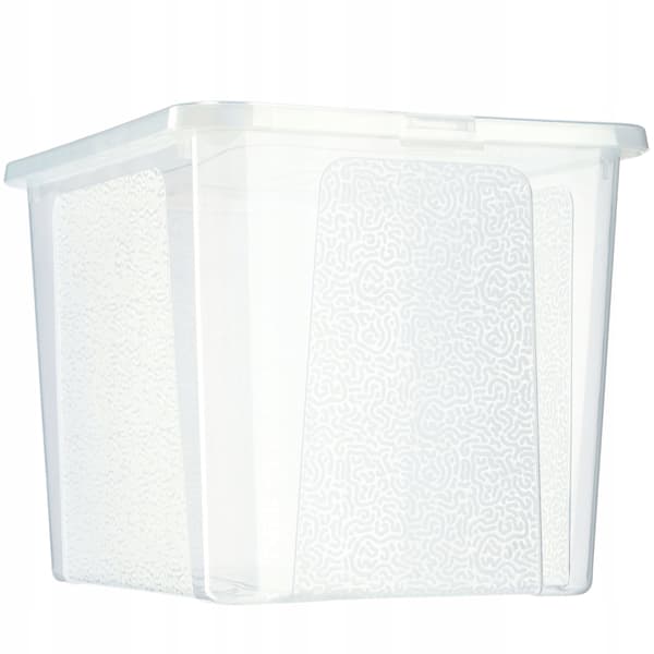 KADAX 30L plastbehållare med lock transparent låsbar stor låda