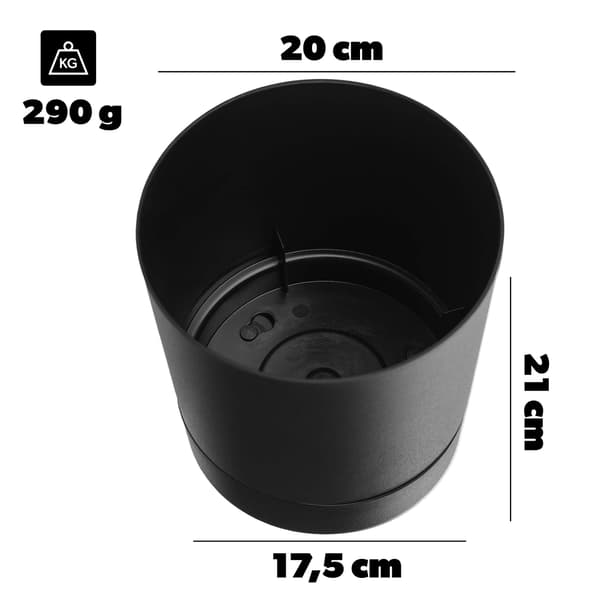 KADAX Urtepotte Urtepotte med Stander Plastik Rund 20 cm