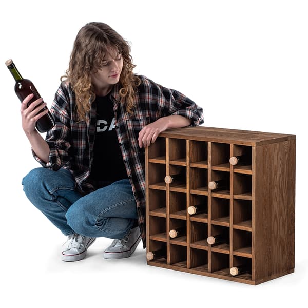 KADAX Vinställ Träställ 25 Flaskor Alkoholskåp Vardagsrum 52cm