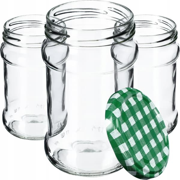 KADAX Seno purkituspurkit 315ml 50kpl 66mm + kansi "Green grid"