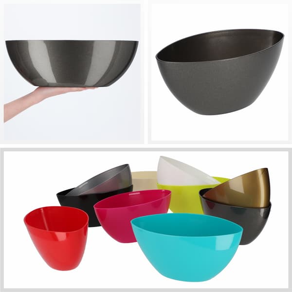 KADAX Urtepotte 38cm Oval Urtepotte Plastik Grafit