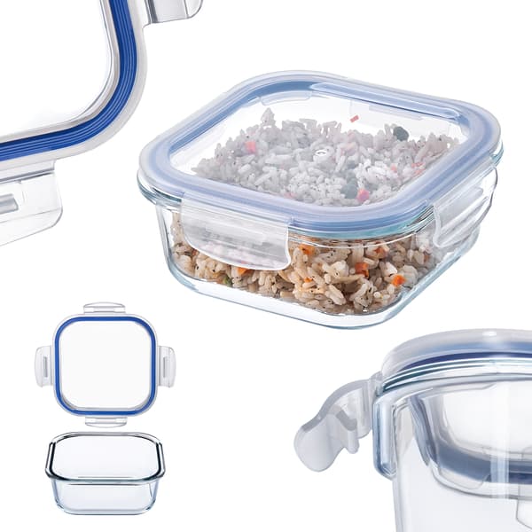 KADAX Glasmatbehållare 800ml Med Lock Matlåda
