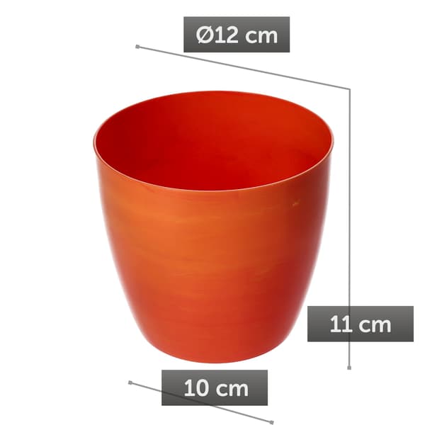 KADAX Urtepottedæksel 12cm Urtepotte Orange Marmor Til Stue