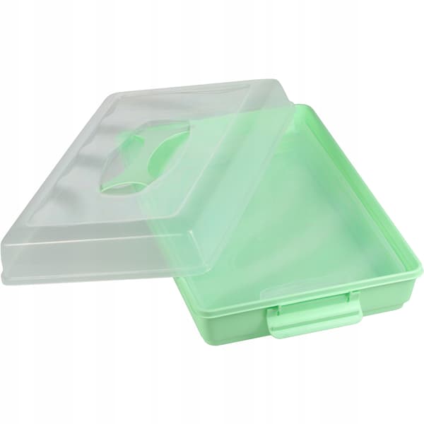 KADAX Rektangulär Plastbehållare för Kakor, Bakverk, Kakask, Stor