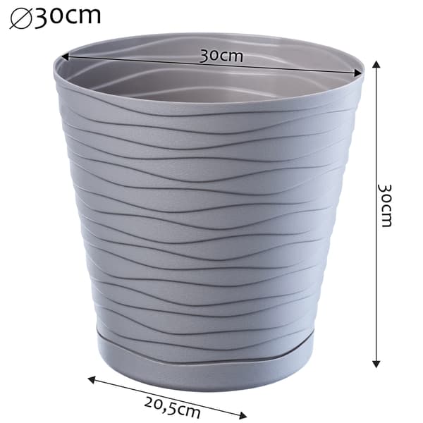 KADAX Urtepotte 30cm Plastik Urtepottedæksel med Stativ