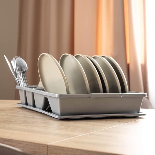 KADAX Diskställ Bestickställ med Stående Bricka Silver 42 cm Stor