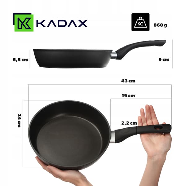 KADAX Stegepande Gas Induktion 24 cm Non-stick Lille