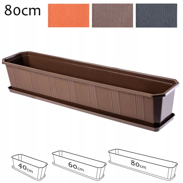 KADAX Balkonkasse Urtepotte 80 cm med Blomsterfod Balustrade