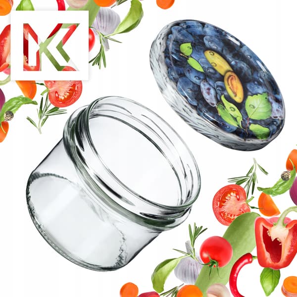KADAX Tartu säilöntäpurkit 235ml 10kpl 82mm + "Plum" kannet