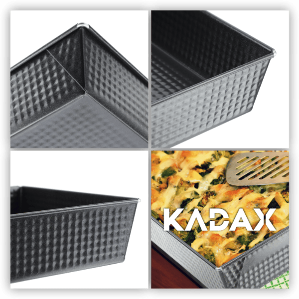 KADAX Rektangulär Bakplåt med Non-stick-beläggning 36x25x6