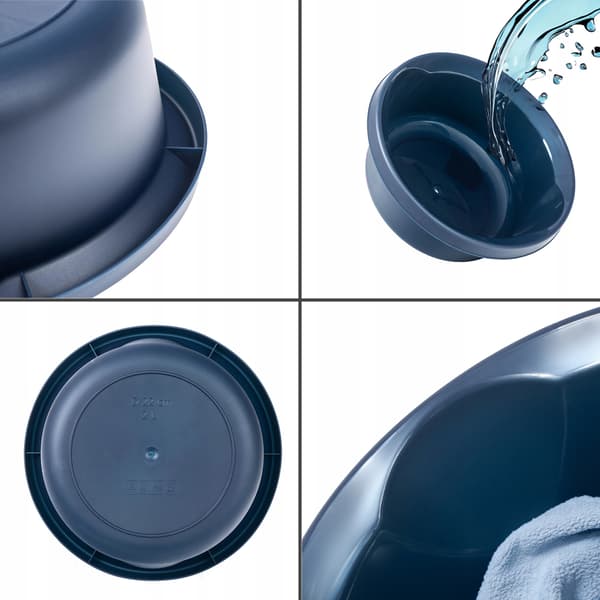 KADAX Tvättbalja 9L Rund Universalbalja i Plast