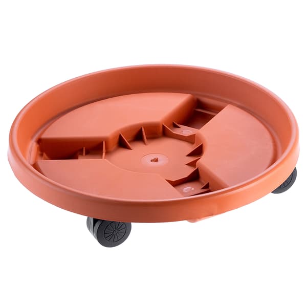 KADAX Blomkrukkställ på hjul Plast Rund Terrakottakruka 30cm