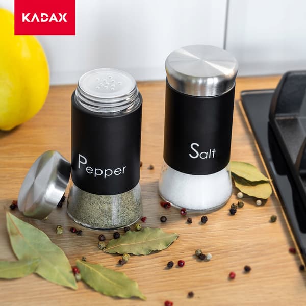 KADAX Peberkrukke Sort 150ml Stål Krydderikrukke