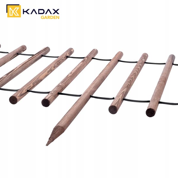 KADAX Palisade Havekant 230 cm Træhegn, Indslået, Brun