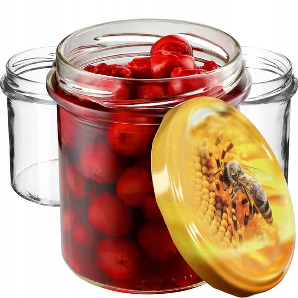 KADAX Avila muurauspurkit 350ml 50kpl 82mm + "Bee" kansi