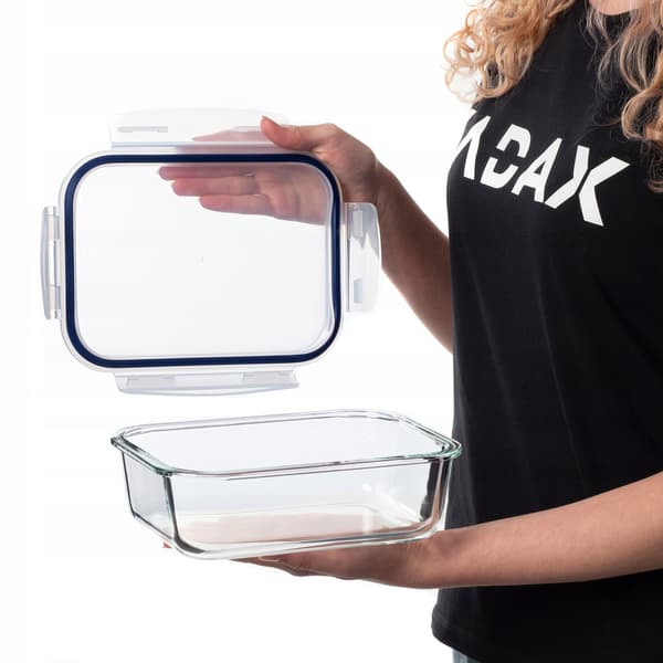 KADAX Glasmatbehållare 1520ml Med Lock Matlåda