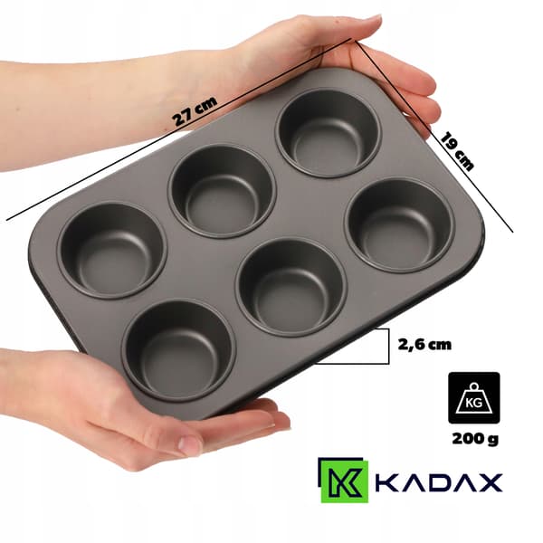 KADAX Bakplåt för muffins, cupcakes, formar, muffins, formar