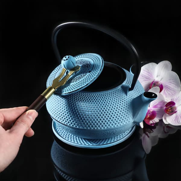 KADAX urtete-infuser støbejerns tekande 850ml kande kop blå