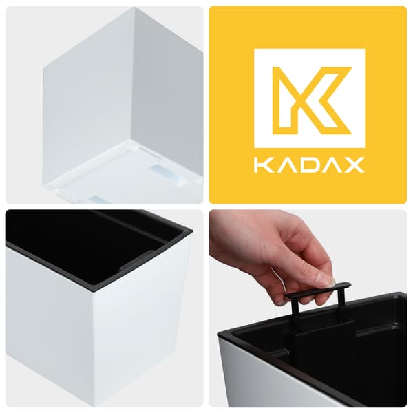 KADAX Urtepotte Balkonkasse med Indsats Blomsterstativ til Balustrade 19x56cm