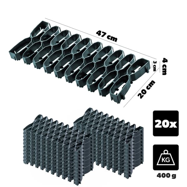 KADAX Gräsmattgaller för robotgräsklippare, perfekt för kurvor, 47 cm, 20-pack
