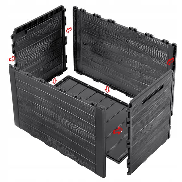 KADAX Haveboks Balkonboks 190L Til Have Balkon Terrasse Antracit