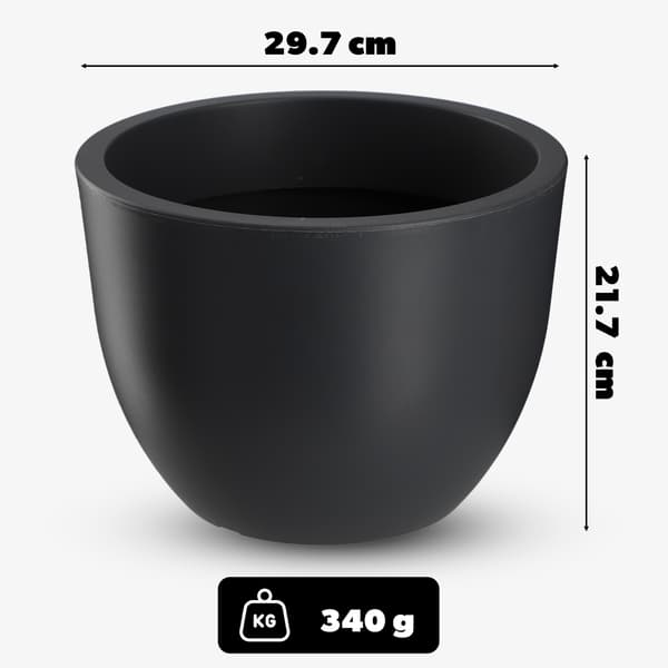 KADAX Urtepotte Have Urtepottedæksel Rund 30cm Antracit
