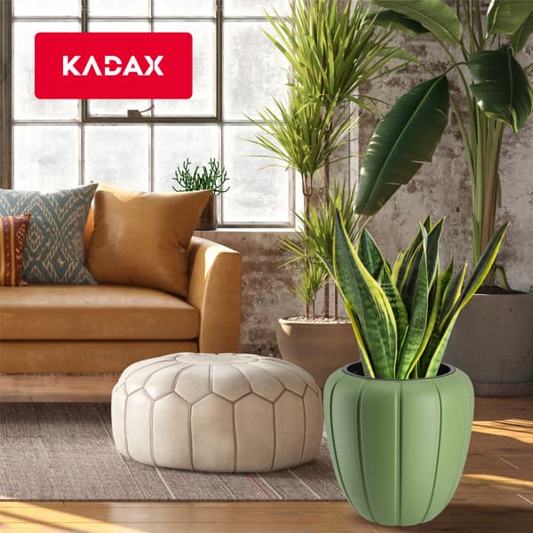 KADAX Hög trädgårdskruka + insats Grön 40 cm Plast