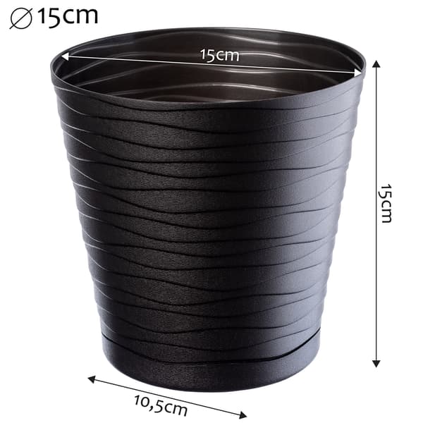 KADAX Urtepotte 15 cm Plastik Urtepottedæksel med Stativ