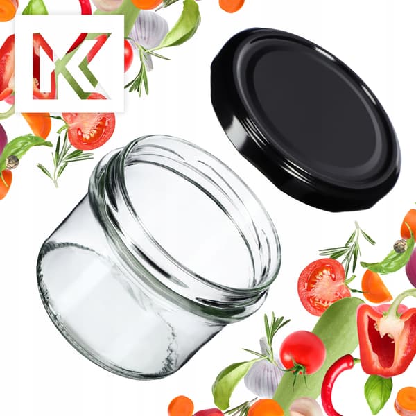 KADAX 50x Jar 235ml + Cap Fi82 Jam Jar