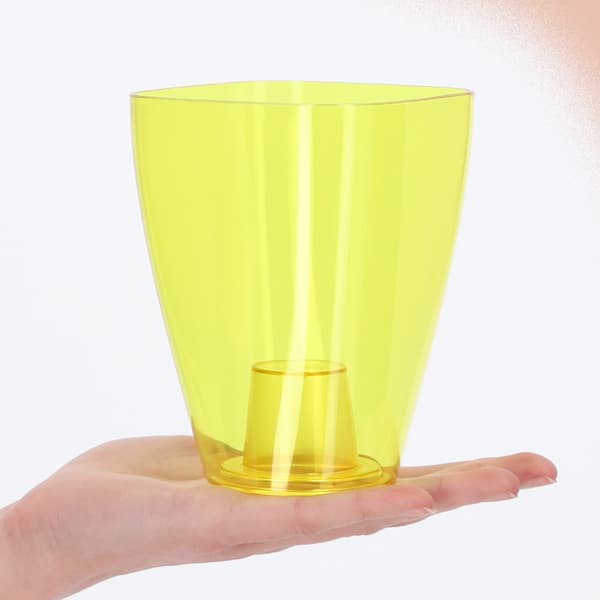 KADAX Urtepotteskjuler til Orkideer, Blomsterstativ, Plastikplanter, Gul, Ensfarvet, 9 cm