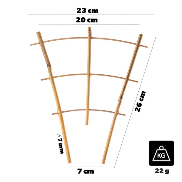 KADAX Bambu Stege Blomstöd 26 cm Pergola Strong
