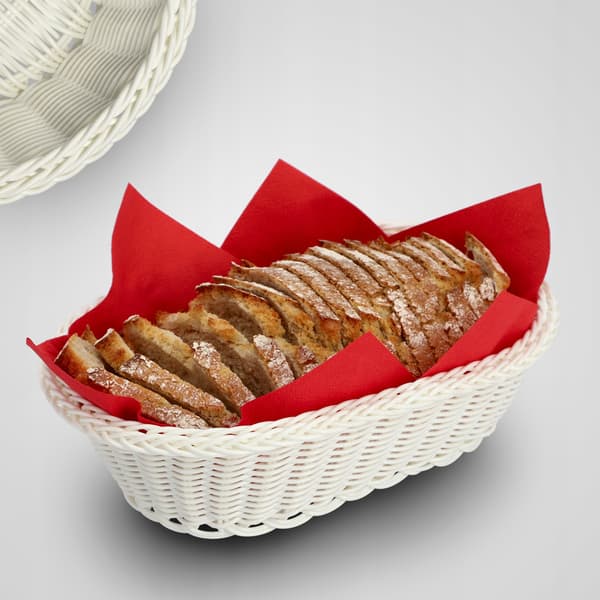 KADAX Korg för Bröd, Bestick, Kakor, Oval Grädde