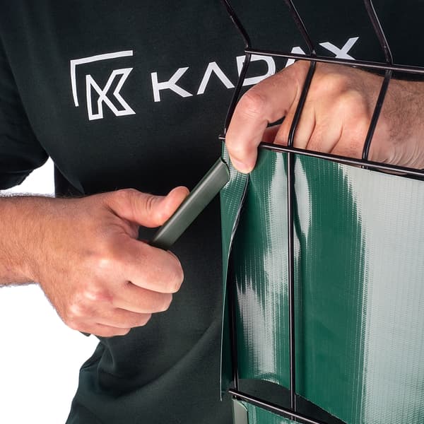 KADAX Hegnsafdækningstape til hegnspaneler, Hegn, UV-beskyttelse, 20 klips, 19x35M