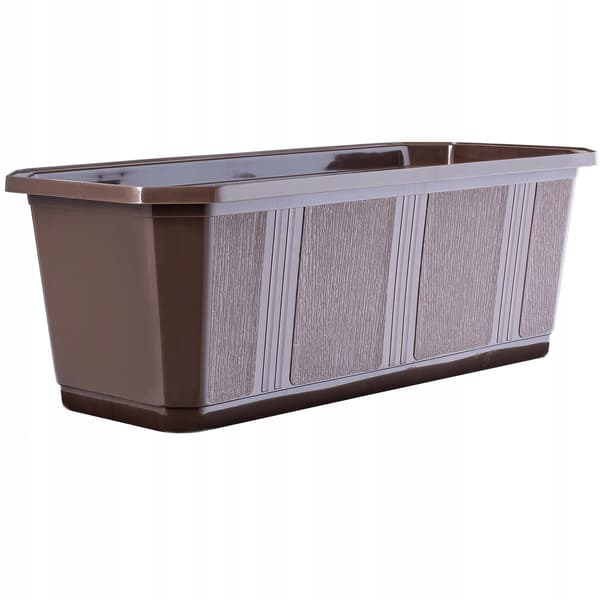 KADAX Balkonkasse 40 cm Urtepotte Urtepotte Balkon Brun