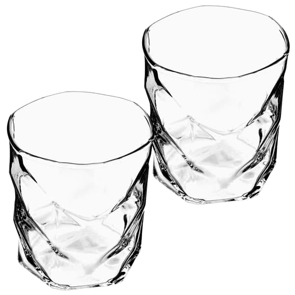 KADAX Glas för Whisky, Drycker, Juice, Vatten 330 ml Presentset med 2