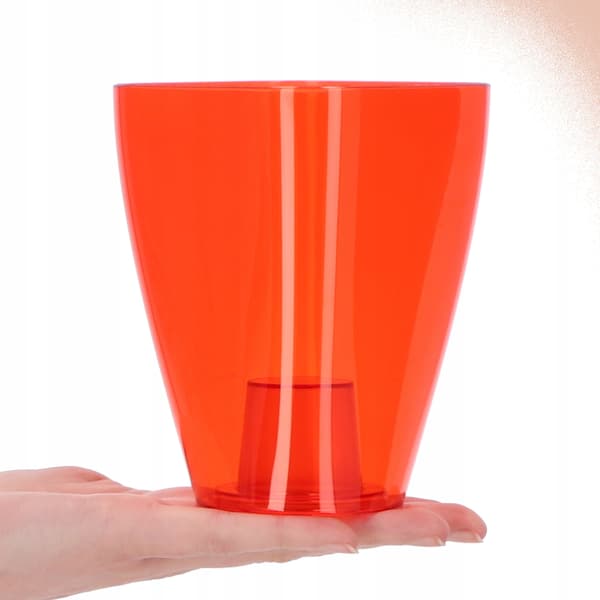 KADAX Urtepotte Orkidé Planter Plastik Urtepotte Rød Stærk 13cm