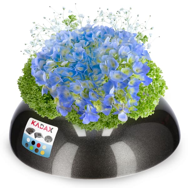 KADAX Urtepotteskjuler til Compositions Compositions Midterstykke Ikebana Base Grafit 9,5 cm