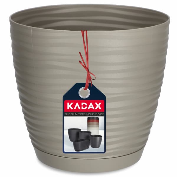 KADAX Urtepotte 17cm Rund Plastik Urtepotte Grå